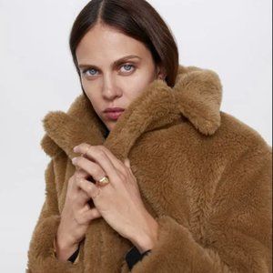 Zara Faux Fur Teddy Coat